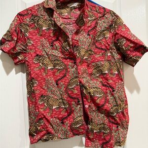 Leopard Print Women's Pajama Shirt